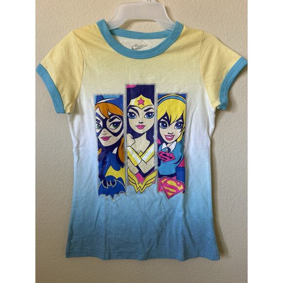 Lot Of 2 DC Comics Trio Batgirl Wonder Girl Supergirl T Shirt Top Size XL 14/16 - Picture 5 of 6